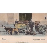 BELGIQUE~MARCHANDS VOLAILLES-STREET MERCHANTS-DOG CARTS~1900s POSTCARD - £16.09 GBP