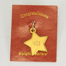 Weight Watchers Star Shape Charm Pendant WW Congratulations Gold Tone Je... - $7.83