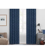 Under The Stars Curtain Blue Texture Star Print Blackout Single Panel Only - $24.25