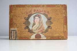 Vintage LA PALINA LILLYS CIGAR  BOX with Excise Tax stamp  - £11.95 GBP