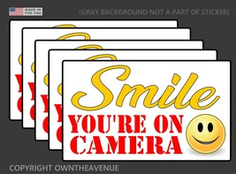 Smile You&#39;re On Camera Sticker Video Alarm Security System Decal Warning... - £4.59 GBP