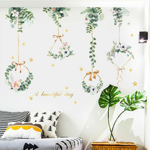 Ins Style Vinyl Diy Sweet Flower Basket Wall Sticker For Bedroom Dormitory Decor - £14.45 GBP