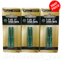 GRK Fasteners 187443 T25 2&quot; Steel  Star Drill Bits 2 pk Pack of 3 - £15.78 GBP