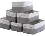 Storage Basket For Shelves - Small 6 Pack Fabric Storage Bins For Organi... - $62.99