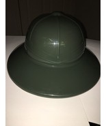 SALE VINTAGE SAFARI HAT Hard Plastic GREEN-NEW-VERY RARE / HARD TO FIND ... - $641.02 MXN