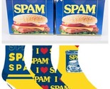 Spam Hormel Novelty Crew Socks 3 Pair Mens Shoe Size 8 to 12 Gift Box Lo... - $24.14