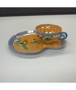 Vintage Japanese Lusterware Tea Cup and Snack Tray Set (4 Sets Available) - £9.02 GBP