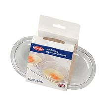 Easy Cook 2 Cup Microwave Egg Poacher, Clear  - $19.00