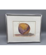 Hand Painted Framed Watercolor Painting Of Red Onion Kitchen Decor - $163.28 MXN