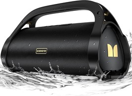 Monster Adventurer Max Boombox Bluetooth Speaker, IPX7 Waterproof Wireless, Gold - £145.44 GBP