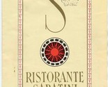 Sabatini Ristorante Menu Via Panzani Firenze Florence Italy 1960 - £29.90 GBP