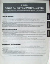 Yamaha Tools for MOTIF 6 MOTIF 7 MOTIF 8 Original Installation Guide Boo... - $6.92