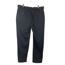 Haggar Mens Dress Pants Straight Leg Premium No Iron Khaki 36x32 Black Charcoal - £14.05 GBP