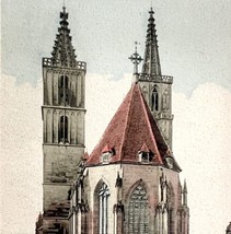 St Jakobskirche Cathedral Postcard Germany Tinted Rothensburg c1930-40s ... - $19.99