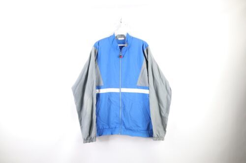 Vtg 90s Streetwear Mens XL Distressed Color Block Full Zip Windbreaker J... - $34.60