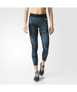 ADIDAS Botanical Print CG0007 TIGHTS Sport Run BLACK / GREEN ( L ) Free ... - $110.15 CAD