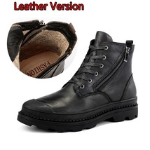 High Quality Genuine leather Autumn Men Boots Winter Waterproof Ankle Boots Warm - £94.03 GBP
