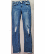 Hudson Jeans Girls 14 Blue Denim Cotton Pockets Flat Front Skinny Leg Di... - $590.27 MXN