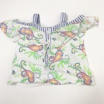 Janie and Jack Girls White Blue Paisley Ruffle Sleeve Top Shirt Sz 6-12 ... - $4.56 CAD