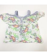 Janie and Jack Girls White Blue Paisley Ruffle Sleeve Top Shirt Sz 6-12 ... - €2,80 EUR