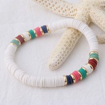 NeeFu WoFu bead Bracelet Bohemian Soft pottery Bracelets For Women Nationality s - £12.62 GBP