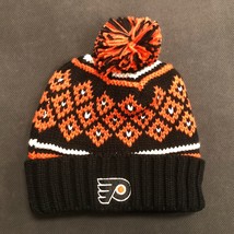 Philadelphia Flyers NHL Hockey Pom Pom Knit Beanie Hat Cap One Size Fits... - £23.59 GBP