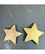 Vintage Solid Brass Star Paperweights (Set of 2) – Felt Base, Patriotic ... - $51.97 CAD