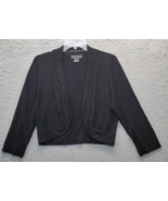 Jessica Howard Cardigan Sweater Womens Medium Black Knit Long Sleeve Ope... - $431.19 MXN