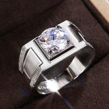 Elvis Presley Wedding RING 925 Sterling Moissanite TCB Made With Swarovski 8-12 - £64.25 GBP