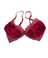 Natori Floral Lace Underwire Bra 32C Pink Adjustable Straps Comfortable ... - $36.83 CAD