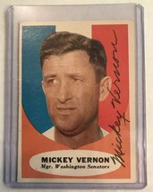 Mickey Vernon (d. 2008) Signed Autographed 1961 Topps Baseball Card - Washington - £15.97 GBP