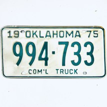 1975 United States Oklahoma Commercial Truck License Plate 994-733 - £14.78 GBP