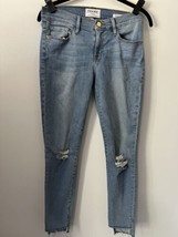 FRAME Women’s  Le Skinny De Jeanne Crop Jeans Distressed Hem Size 29 - $49.50