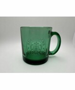 Green Glass Etched Starbucks Mug NB4 - $298.58 MXN