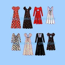 1990’s Princess Seam Semi-Fitted &amp; Flared Dress w Open Backs Womens size 12 14 1 - £11.82 GBP