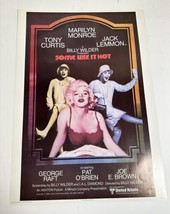 Some Like It Hot Movie Poster Marilyn Monroe Tony Curtis Jack Lemmon 1984 20x28 - $29.30