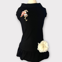 Flamingo Elegance Rhinestone and Pearl Dog Dress - $47.95