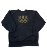 Vintage Champion Reverse Weave USA Olympics ATT Blue Crewneck Sweatshirt XL - $1,452.20 MXN