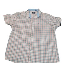 IZOD Men&#39;s Plaid Button Down Short Sleeve Shirt Size XL - $9.48