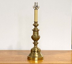 Antique Solid Brass Table Lamp, 21 inch, Vintage, Nightstand Lamp, Desk ... - $65.88
