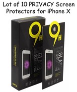 Wholesale Lot of 10 Pieces Premium PRIVACY 9H Tempered Glass For iPhone ... - $213.33 MXN