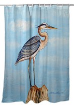 Betsy Drake Blue Heron on Stump Shower Curtain - £86.93 GBP
