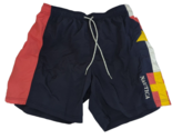 Men&#39;s Nautica XL swim trunks shorts red blue color block side design dra... - $14.84
