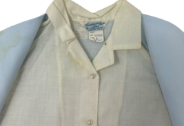 1960's Baby Boy Christening Outfit Blue & White With Diaper Cover - Size NB image 5