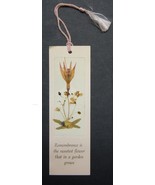 Vintage Dried Flower Bookmark Gift Tag Used 1986 SnapDragon Floral Desig... - £1.52 GBP