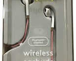 heyday Wireless Coral White Braided Bluetooth Enabled Earbuds Phone Head... - $9.98