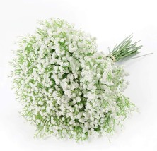 White 15 Pc. Artificial Baby Breath Gypsophila Flower Bouquets Real Touch - £31.61 GBP