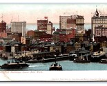 Dock E Skyline New York Città Ny Nyc Unp Udb Cartolina W14 - $6.10