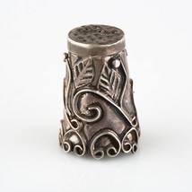 Vintage Mexico Argent Sterling Dé à Coudre Avec Délicat Filigrane Et Gra... - €62,63 EUR