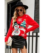 Christmas Snowman Ribbed Trim Sweater - $45.00